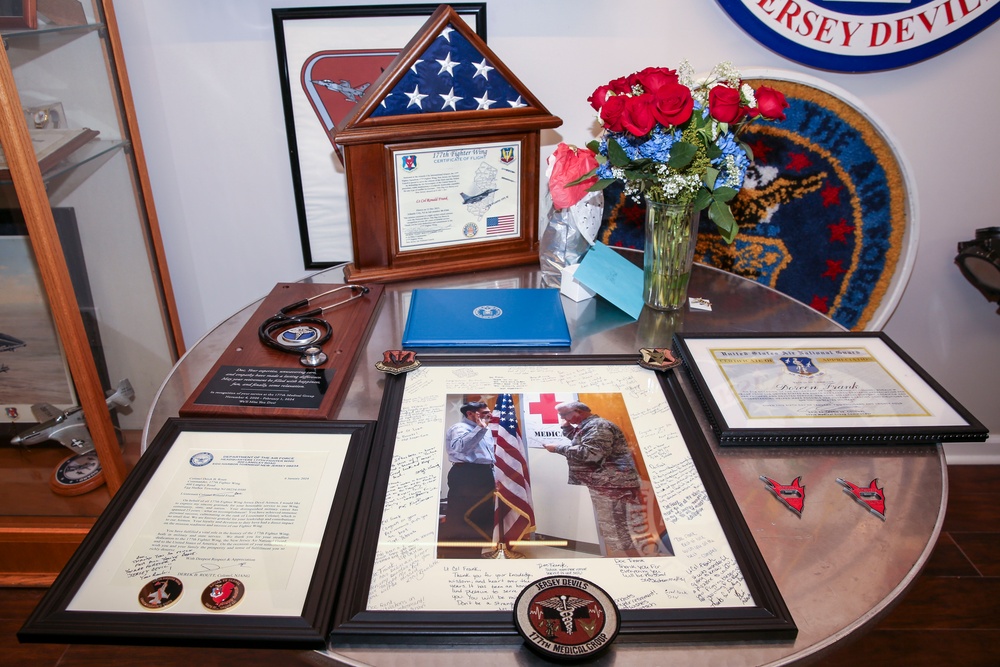 Lt. Col. Ronald M. Frank, 177th Medical Group chief of aerospace medicine, retires from the 177th Fighter Wing