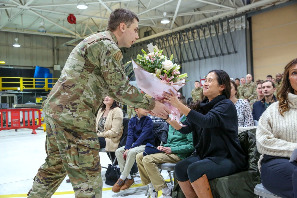 U.S. Air Force Lt. Col. Eric A. Balint, 177th Mission Support Group commander, is promoted to Colonel during ceremony