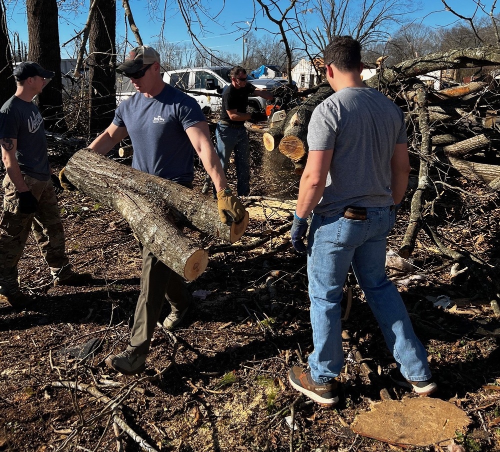 Army Explosive Ordnance Disposal officer leads team during tornado recovery efforts