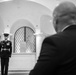 U.S. Army Staff Sgt. Isaiah Jasso-Campagna earns the Guard, Tomb of the Unknown Soldier Identification Badge