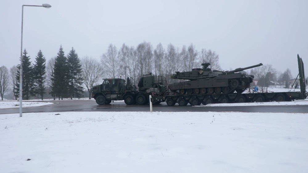 Logistician Soldiers move the Marne Division across Europe