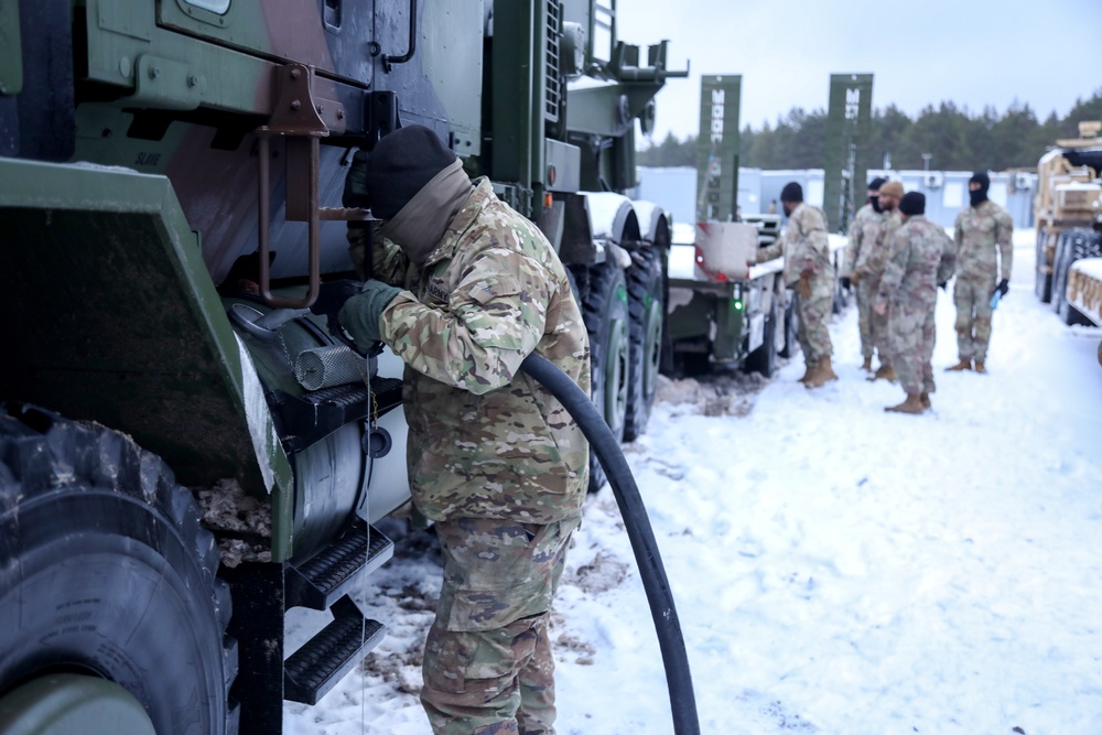 Logistician Soldiers move the Marne Division across Europe