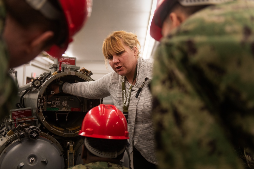New Accession Sailors Conduct Weapons Training