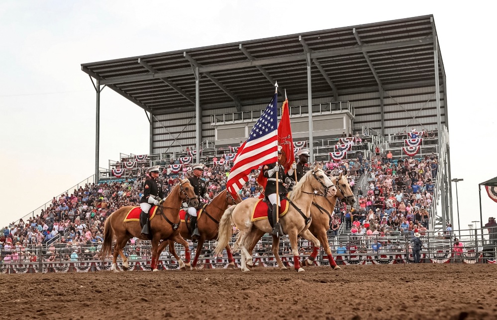 Sgt. Drumheller and the Marine Corps Mounted Color Guard