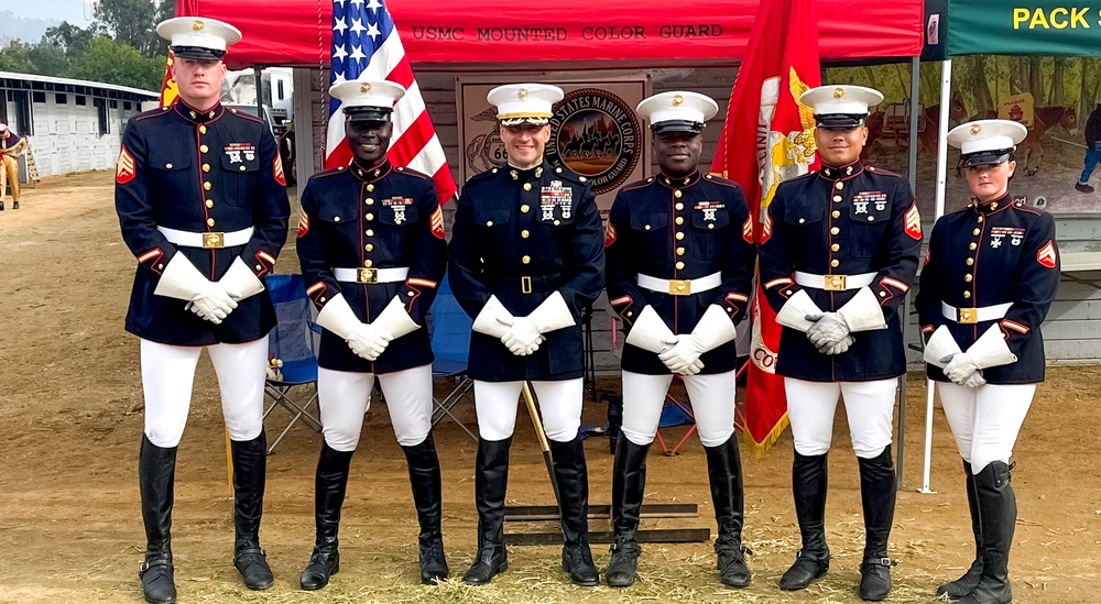 Sgt. Drumheller and the Marine Corps Mounted Color Guard