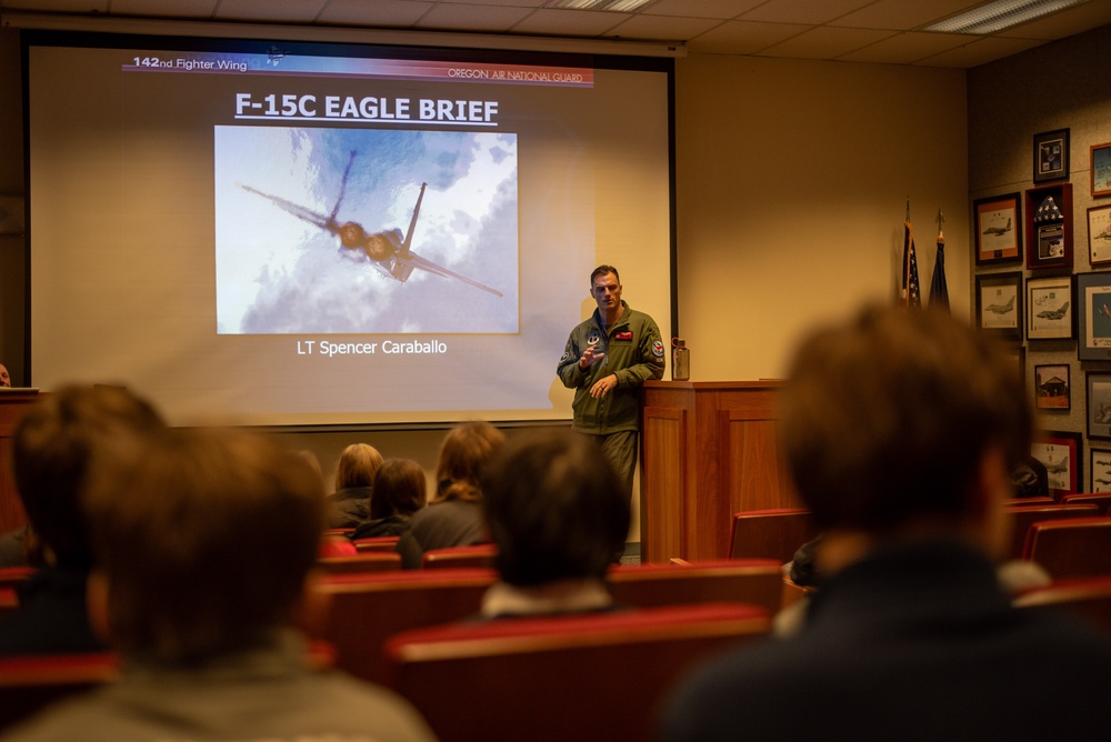 Local middle schoolers tour 142nd Wing