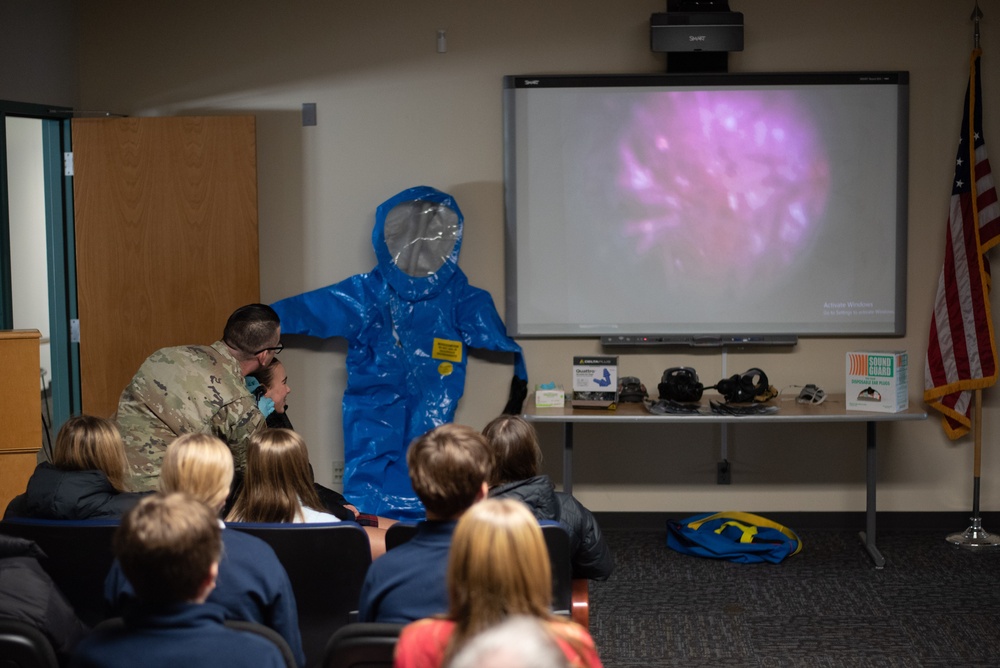 Local middle schoolers tour 142nd Wing