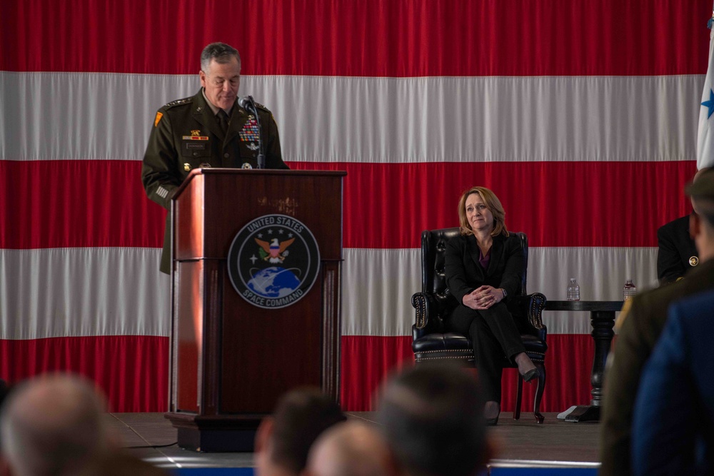 DSD Hicks Attends USSPACECOM Change of Command Ceremony