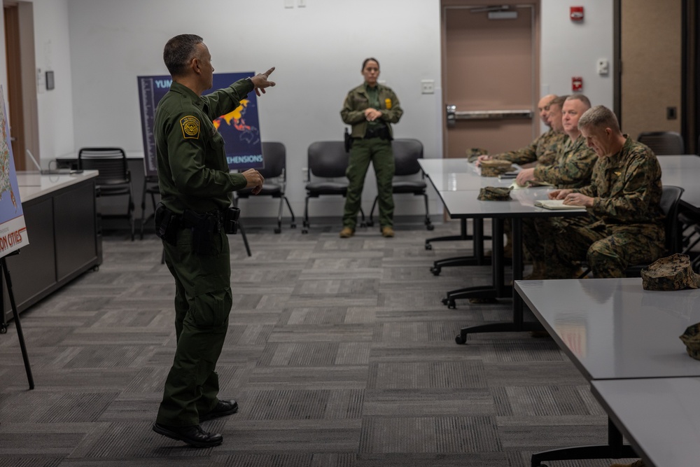 MCI West commanders and sergeants major visit the U.S. Border Patrol Station in Yuma