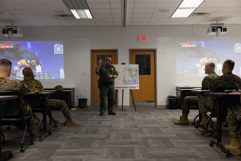 MCI West commanders and sergeants major visit the U.S. Border Patrol Station in Yuma