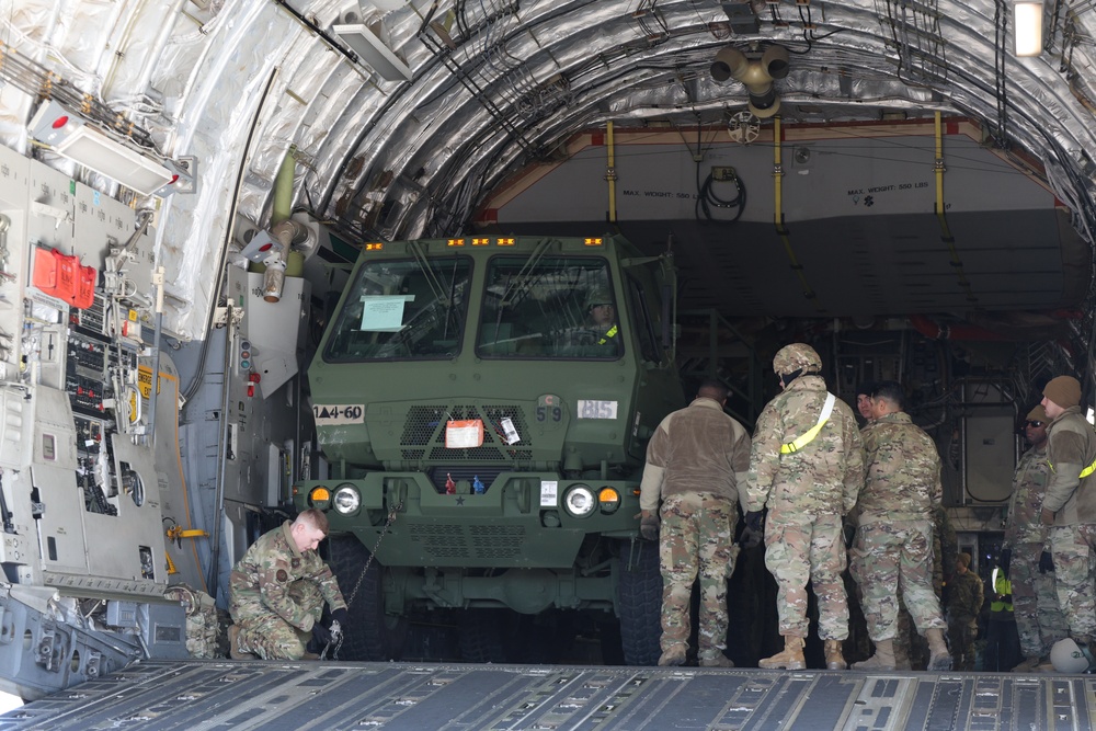 4-60 ADA BN perform load vehicles on C-17 for exercise