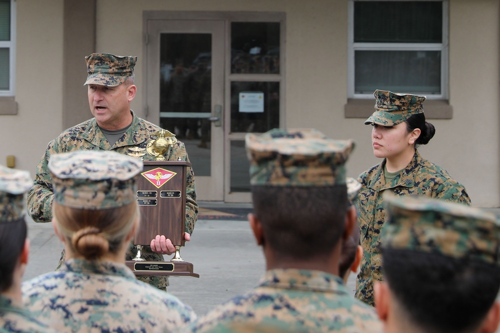 MAG-31 receives the fiscal year 2023 enlisted retention group of the year award for 2nd MAW