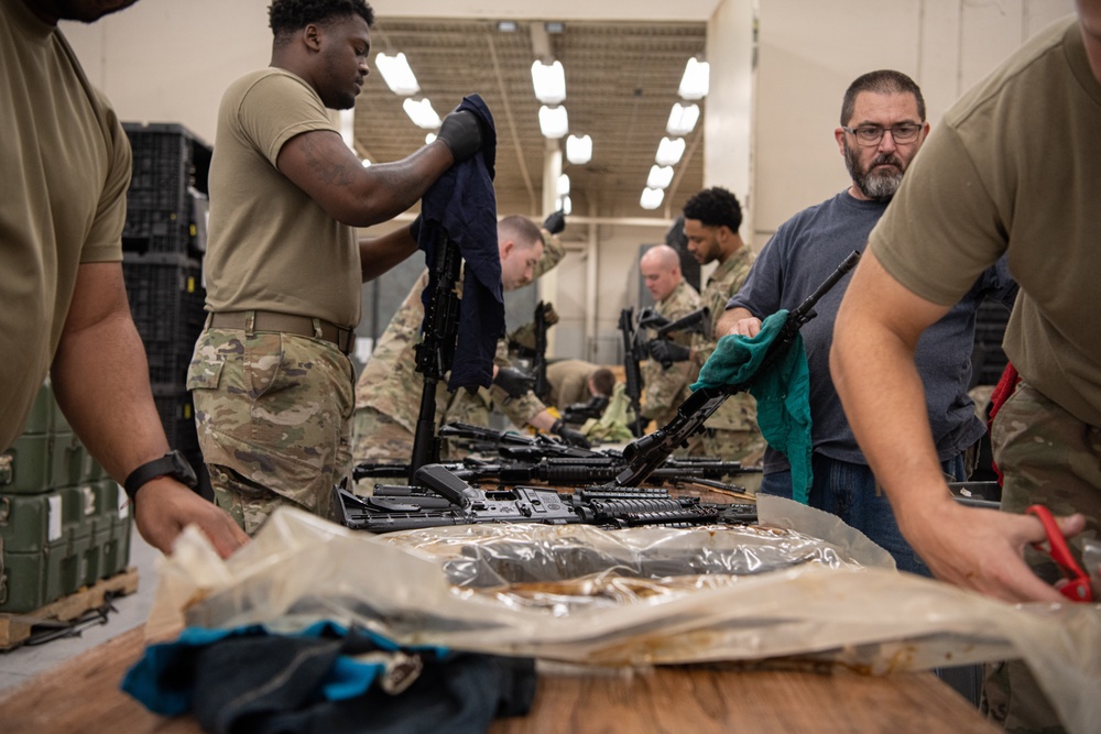 Airmen from five bases assist Cannon AFB with weapons inventory, right seven-year deficiency