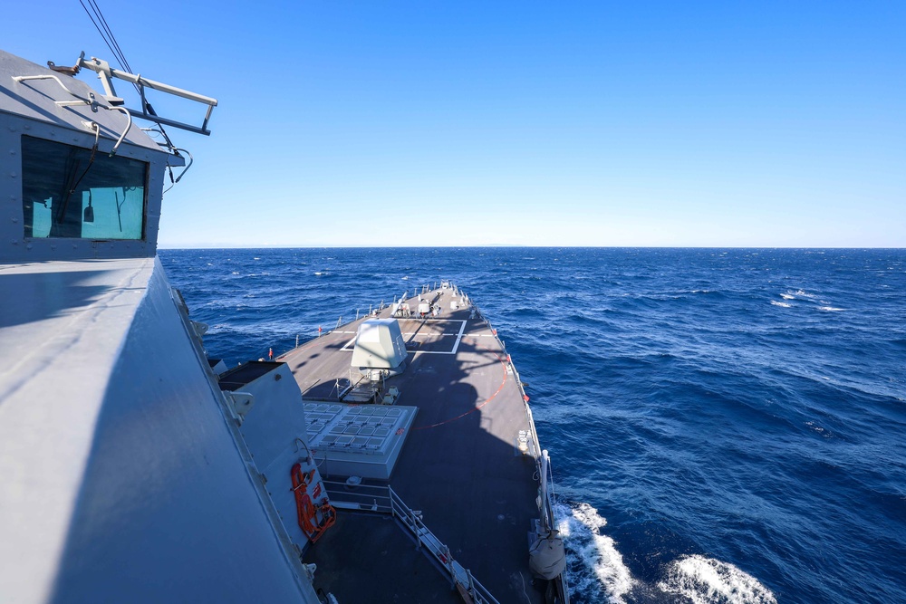 USS John Finn Sails the Pacific Ocean