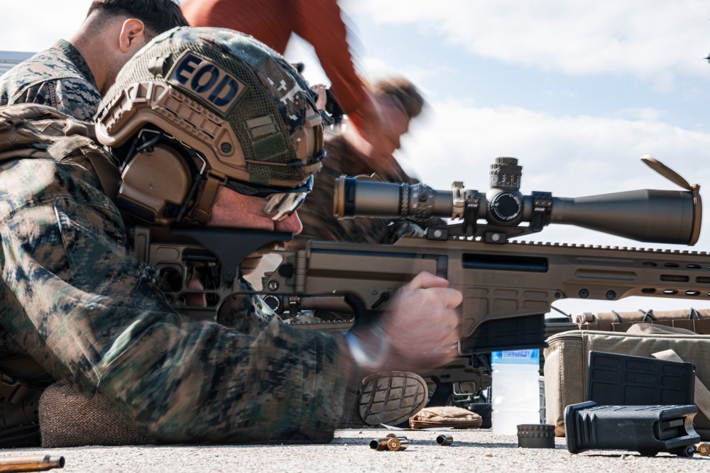 U.S. Marines fire the MK-22 Advanced Sniper Rifle