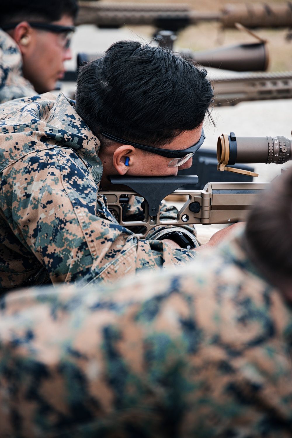 U.S. Marines fire the MK-22 Advanced Sniper Rifle