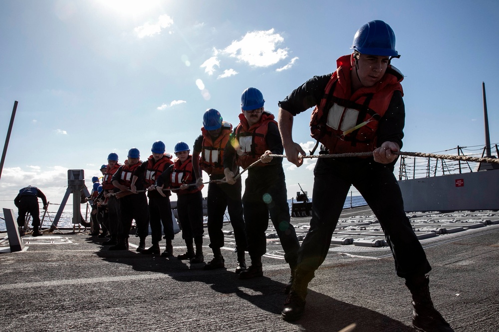 Sailors Conduct Replenishment-at-Sea with USNS John Ericsson