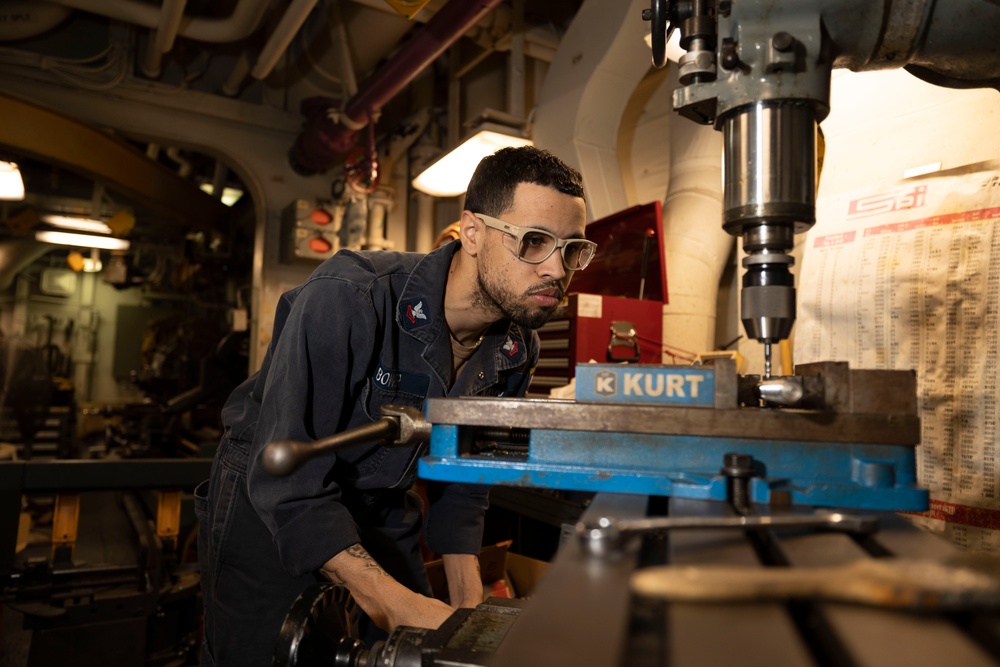 USS Bataan Machinery Shop conducts routine operations