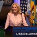 First Lady of the United States visits crew and families of the USS Delaware