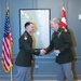 USACE Chicago Deputy Commander shakes hands with the District Commander COL Rockwell during promotion ceremony