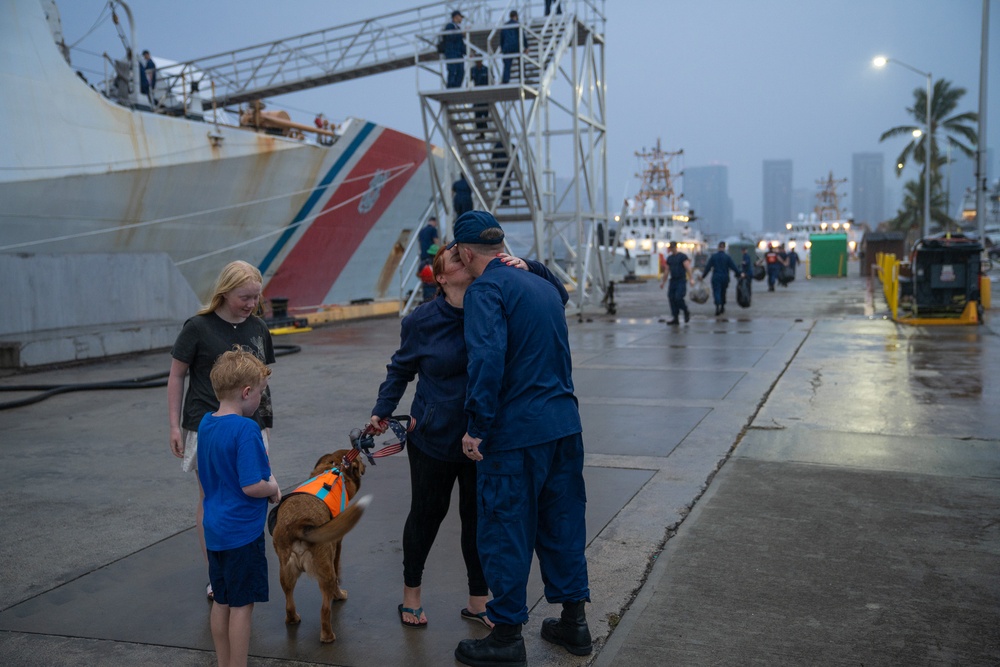 Coast Guard Cutter Midgett returns to home port after a 129-day Alaska patrol