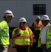 Maj. Gen. William “Butch” Graham, U.S. Army Corps of Engineers, Headquarters Deputy Commanding Gen., visits the construction site of the temporary school in Lahaina, Hawaii, Jan. 10.