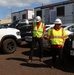 Maj. Gen. William “Butch” Graham, U.S. Army Corps of Engineers, Headquarters Deputy Commanding Gen., visits the construction site of the temporary school in Lahaina, Hawaii, Jan. 10.