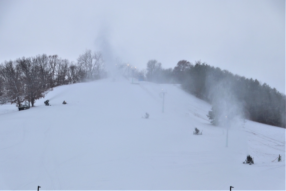 Snowmaking at Fort McCoy's Whitetail Ridge Ski Area