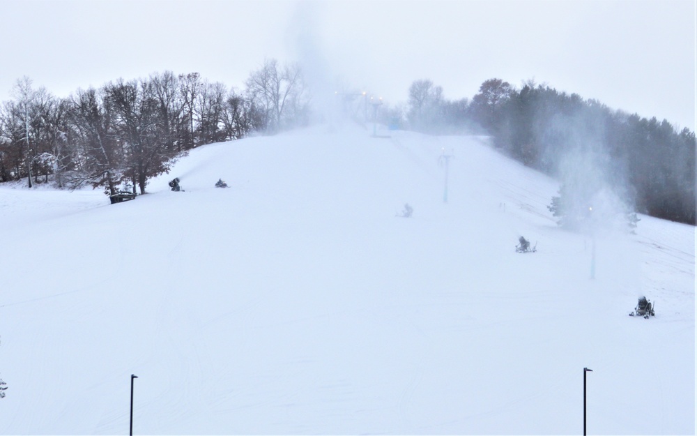 Snowmaking at Fort McCoy's Whitetail Ridge Ski Area