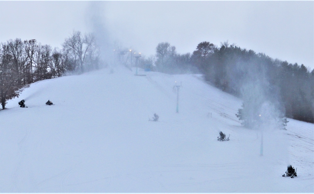 Snowmaking at Fort McCoy's Whitetail Ridge Ski Area