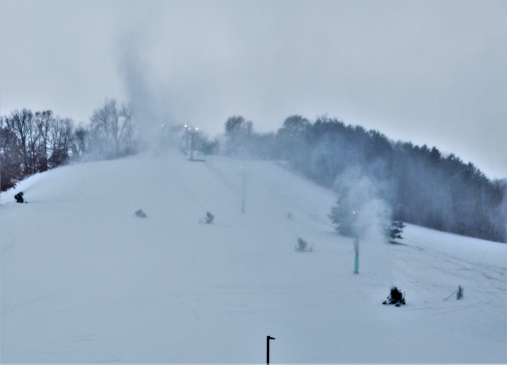 Snowmaking at Fort McCoy's Whitetail Ridge Ski Area