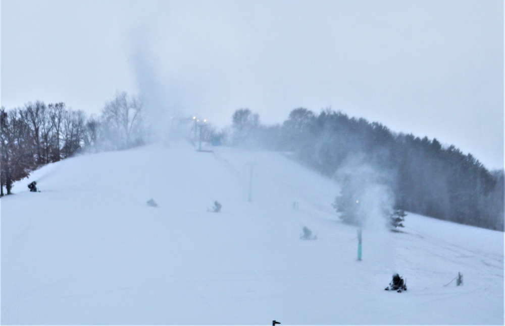 Snowmaking at Fort McCoy's Whitetail Ridge Ski Area