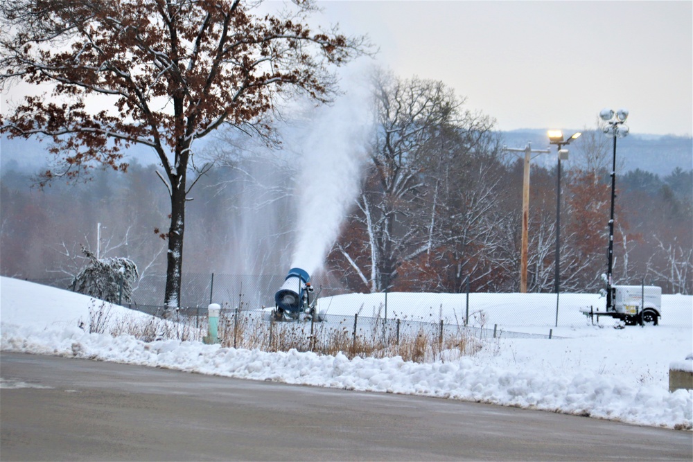 Snowmaking at Fort McCoy's Whitetail Ridge Ski Area