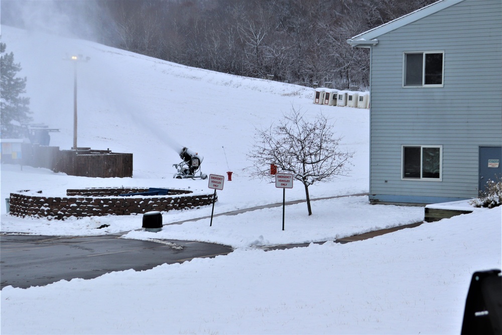 Snowmaking at Fort McCoy's Whitetail Ridge Ski Area