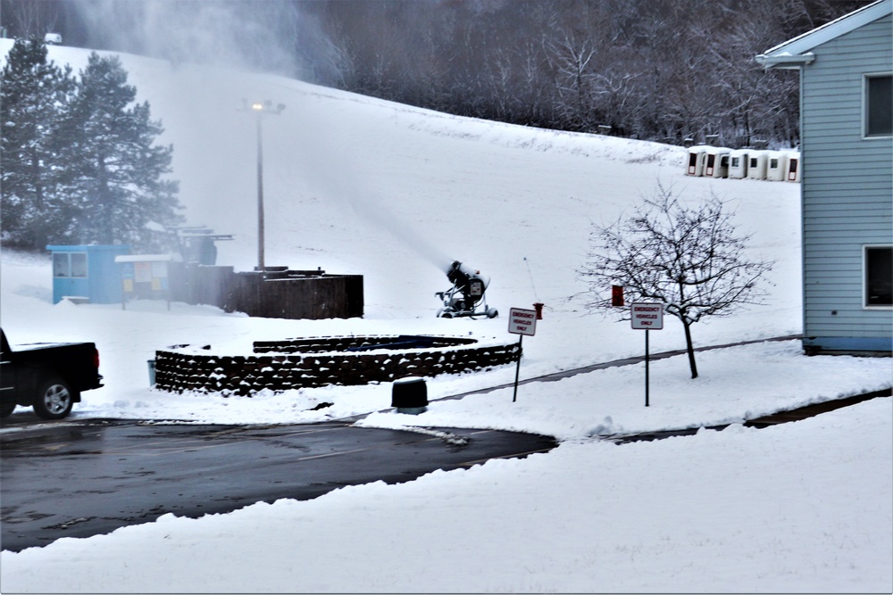 Snowmaking at Fort McCoy's Whitetail Ridge Ski Area