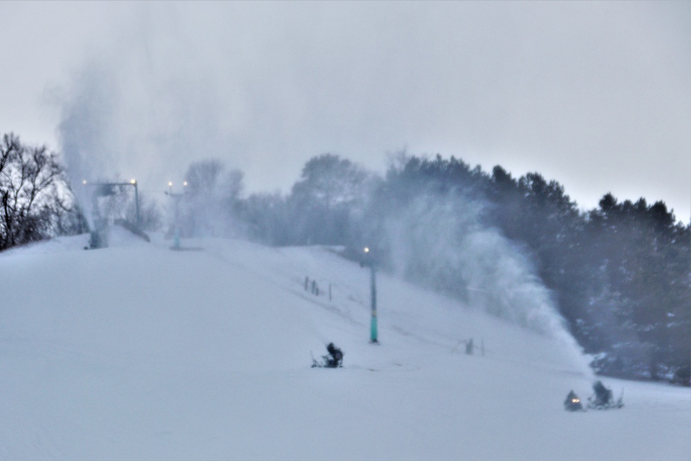 Snowmaking at Fort McCoy's Whitetail Ridge Ski Area