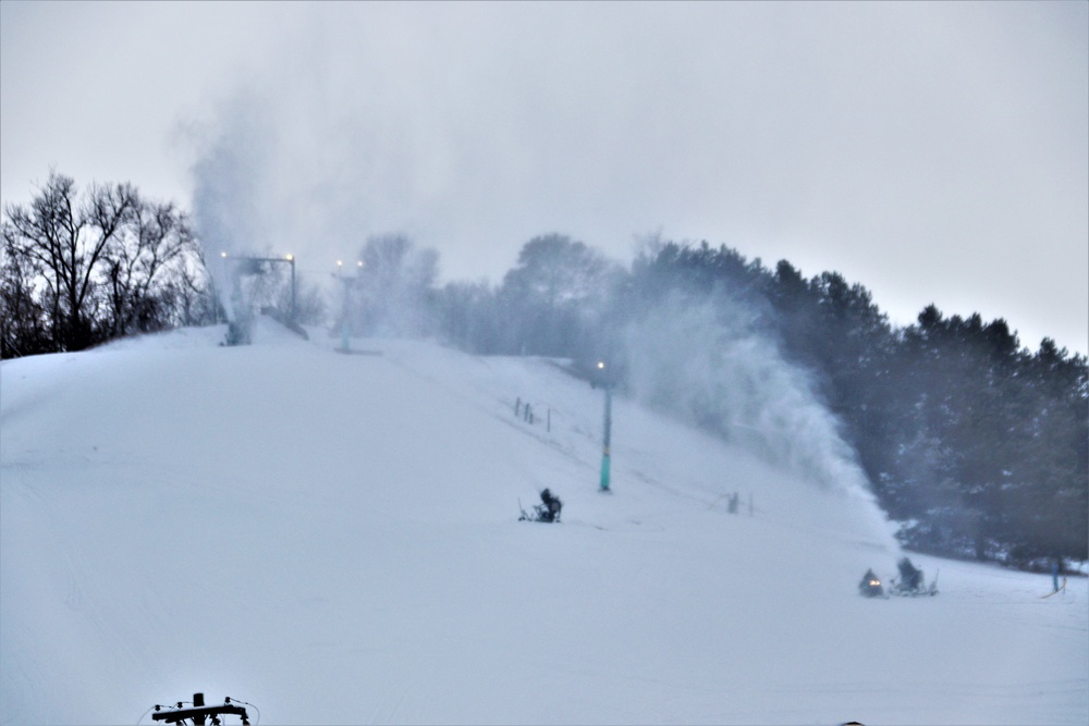 Snowmaking at Fort McCoy's Whitetail Ridge Ski Area