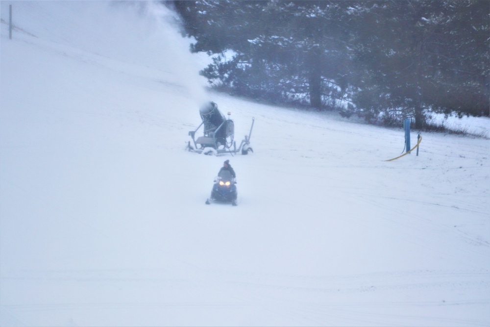 Snowmaking at Fort McCoy's Whitetail Ridge Ski Area