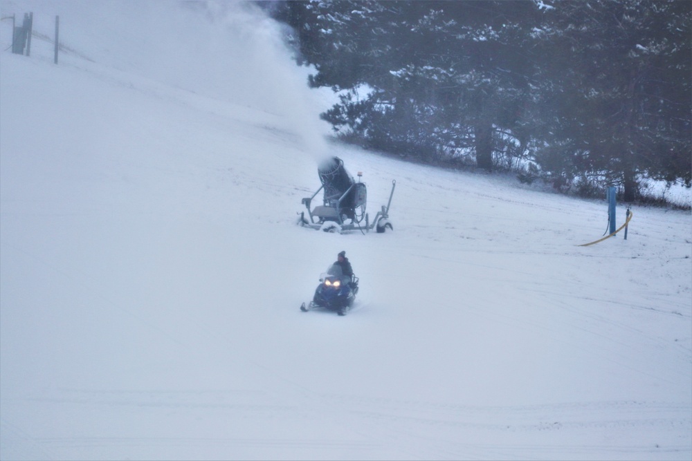 Snowmaking at Fort McCoy's Whitetail Ridge Ski Area