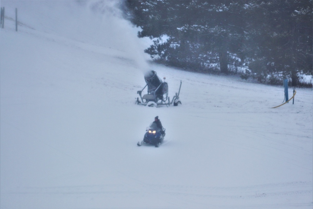 Snowmaking at Fort McCoy's Whitetail Ridge Ski Area