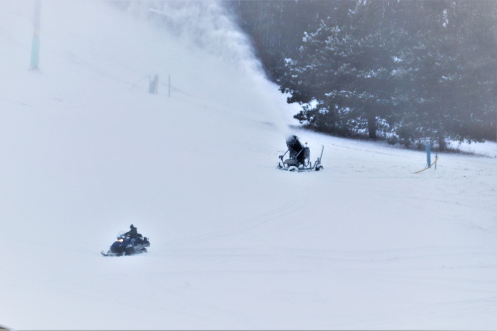 Snowmaking at Fort McCoy's Whitetail Ridge Ski Area