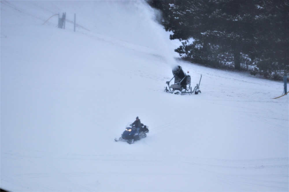 Snowmaking at Fort McCoy's Whitetail Ridge Ski Area