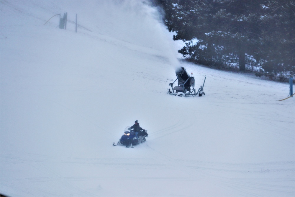 Snowmaking at Fort McCoy's Whitetail Ridge Ski Area