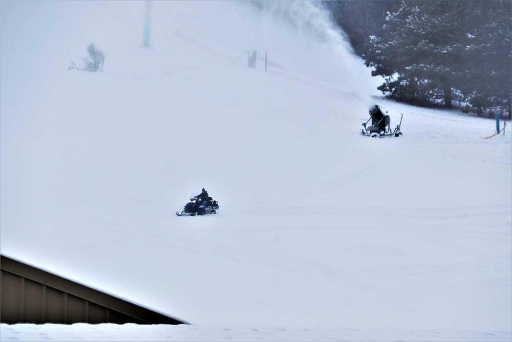 Snowmaking at Fort McCoy's Whitetail Ridge Ski Area