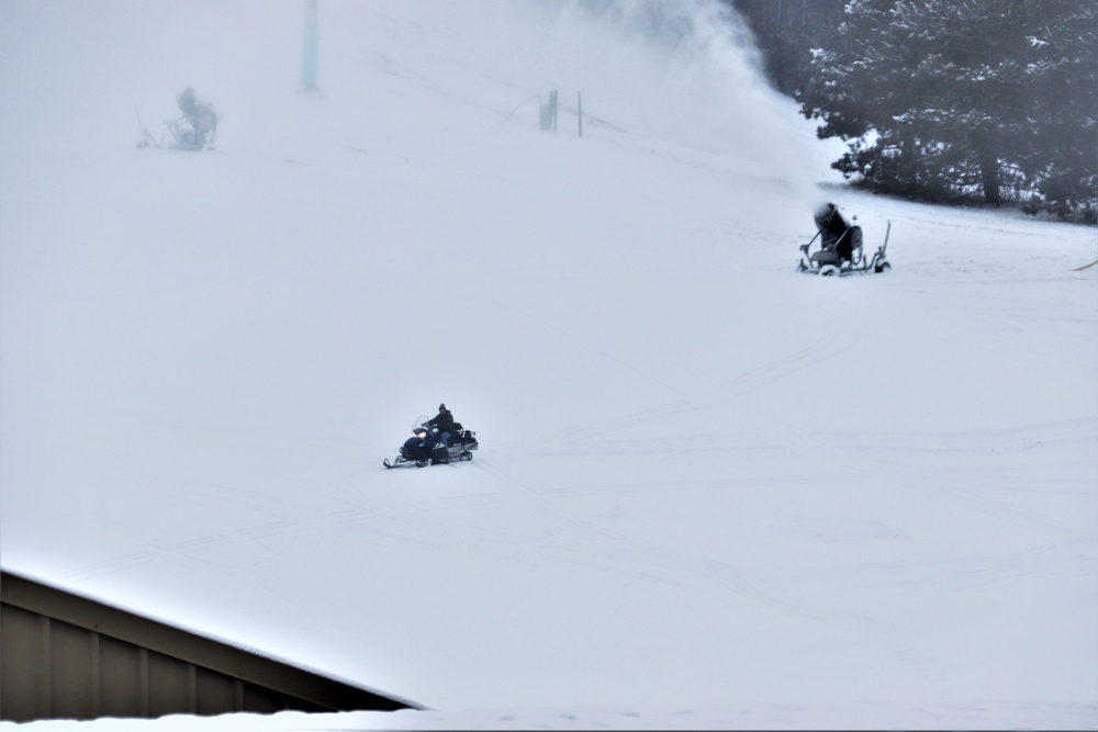 Snowmaking at Fort McCoy's Whitetail Ridge Ski Area