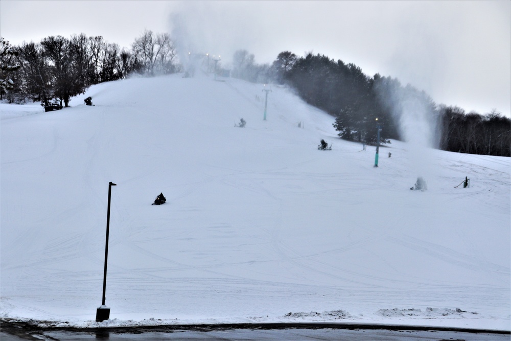 Snowmaking at Fort McCoy's Whitetail Ridge Ski Area