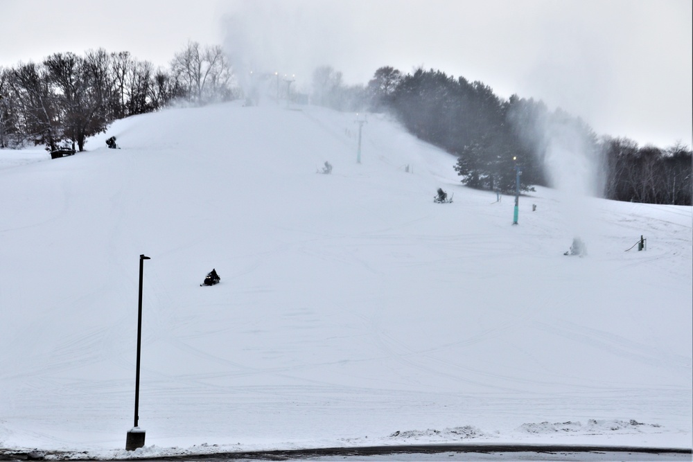 Snowmaking at Fort McCoy's Whitetail Ridge Ski Area