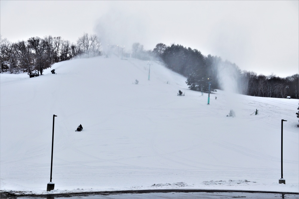 Snowmaking at Fort McCoy's Whitetail Ridge Ski Area