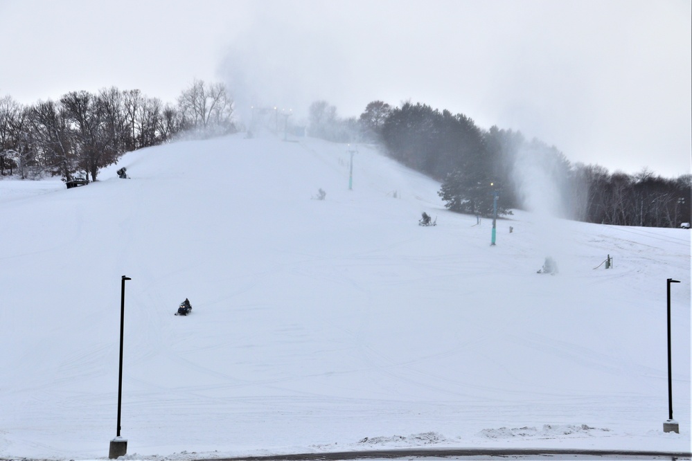 Snowmaking at Fort McCoy's Whitetail Ridge Ski Area