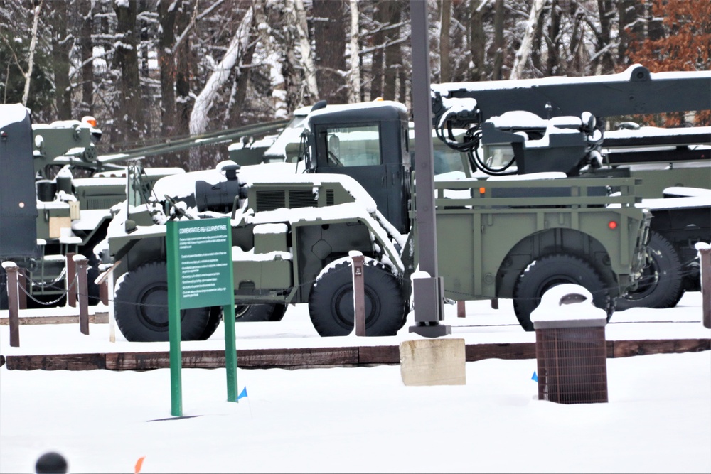 January 2024 views of Fort McCoy's Equipment Park